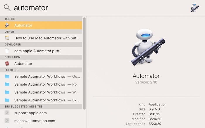 automator app for mac